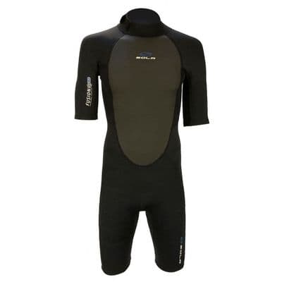 Sola Fusion 3/2mm Shorty Wetsuit BLACK