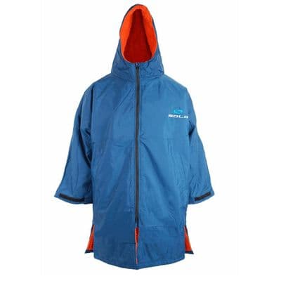 Sola  Waterproof Changing Coat / Robe NAVY/ORANGE