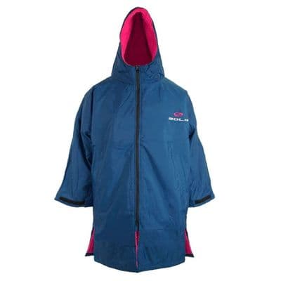 Sola Waterproof Changing Coat / Robe NAVY/PINK