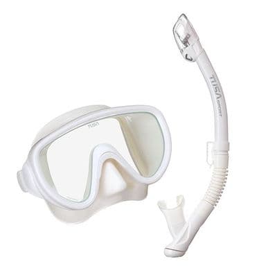 Tusa  Sport WHITE Serene Mask & Snorkel Set