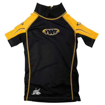 TWF Kids Rash Vest Black/Yellow