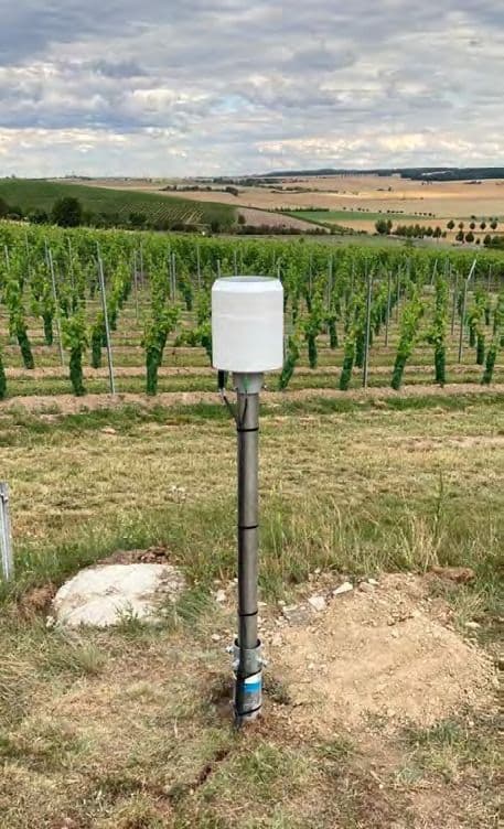 Apex automated weather station installed in the field