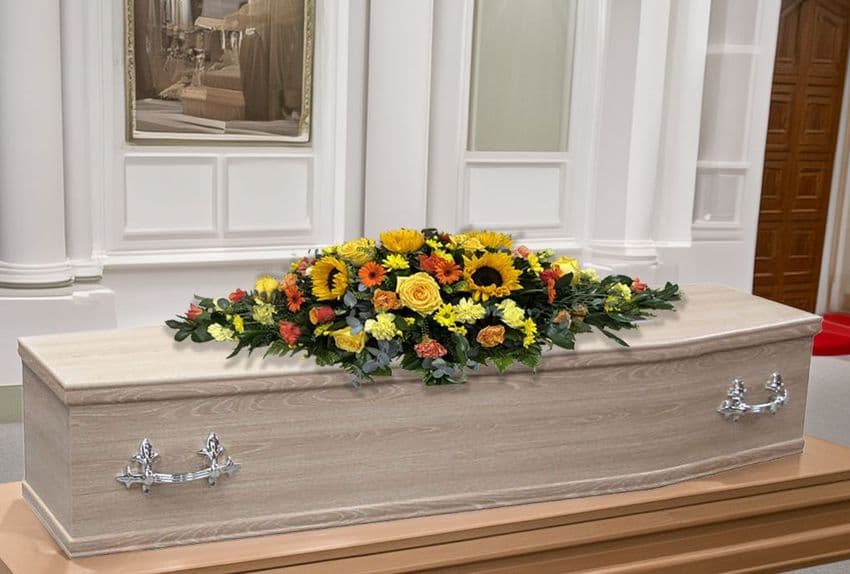 Country Style Coffin Spray by Paul J King Flowers Maldon