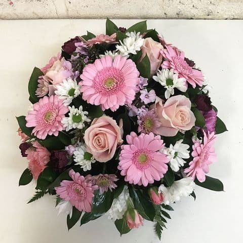 Pink and Cream Funeral Posy