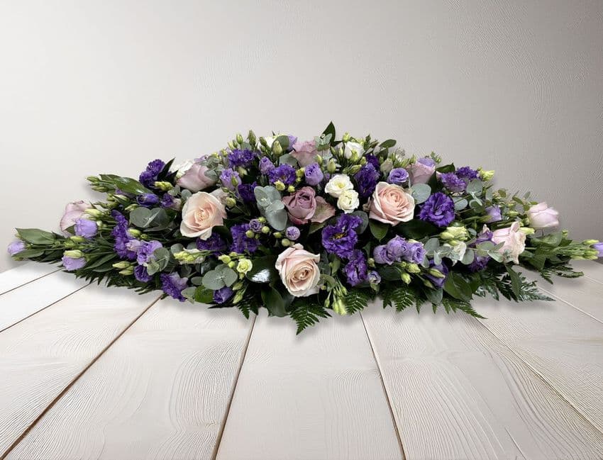 Pink and Purple Double Ended Spray by Paul J King Flowers Maldon