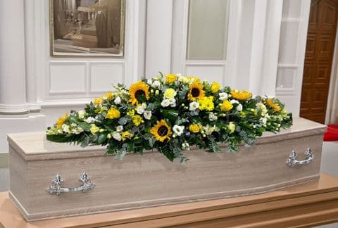 Yellow and White Coffin Spray