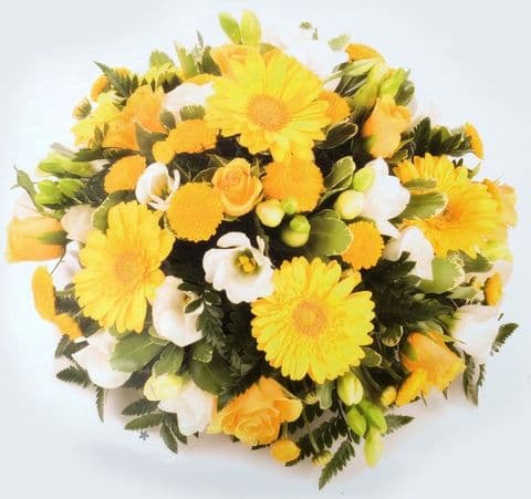 Yellow and White Funeral Posy
