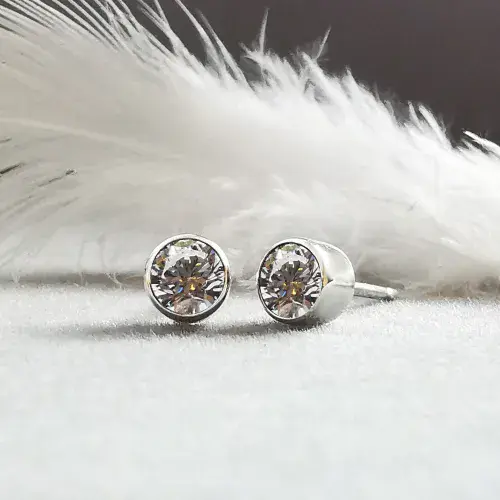 4mm Diamond Memorial Earring Studs