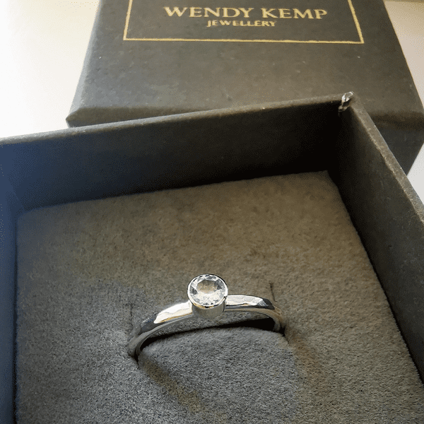 4mm Gemstone And Ash/Hair Memorial Ring