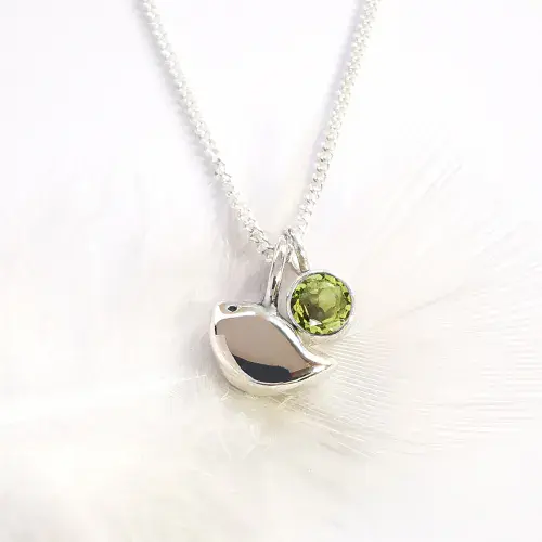 4mm Gemstone Ash/Hair/Clothes  Robin Memorial Pendant