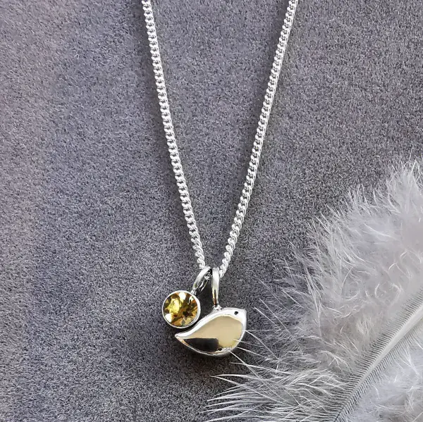 4mm or 5mm Gemstone Ash/Hair/Clothes  Robin Memorial Pendant