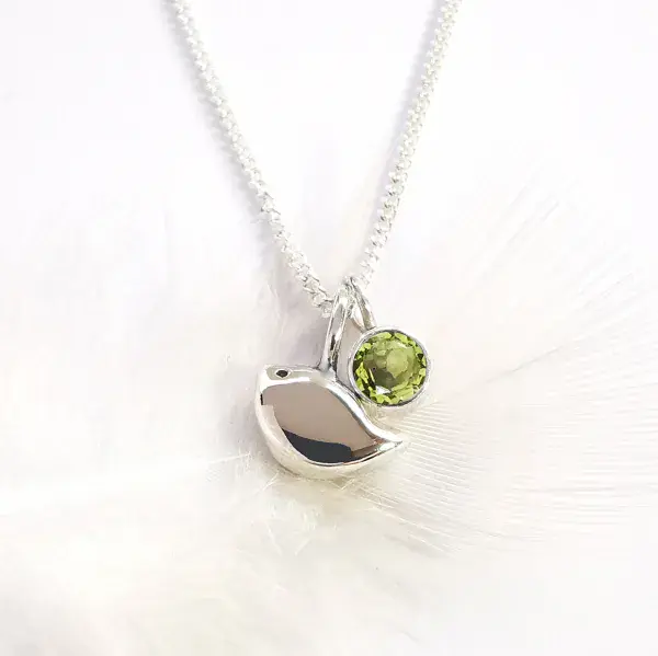 4mm or 5mm Gemstone Ash/Hair/Clothes  Robin Memorial Pendant