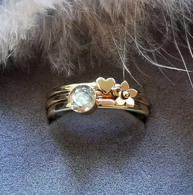 5mm Diamond 9ct Gold Heart And Forget Me Not Memorial Ring Ash VISIBLE