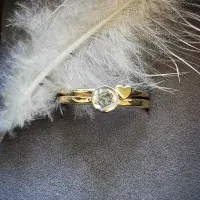 5mm  Diamond 9ct Gold Heart Memorial Ring Ash  VISIBLE