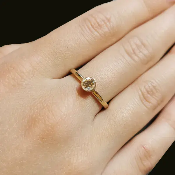5mm Diamond Memorial  Ash Ring