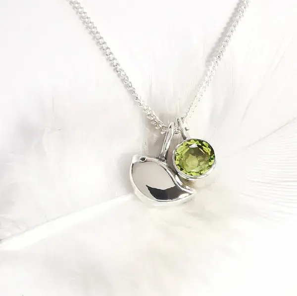 5mm Gemstone  Ash/Hair/Clothes Robin  Memorial Pendant