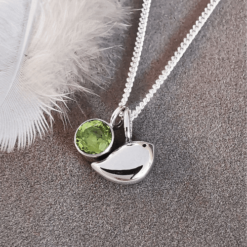 5mm Gemstone Ash/Hair/Clothes Robin Memorial Pendant