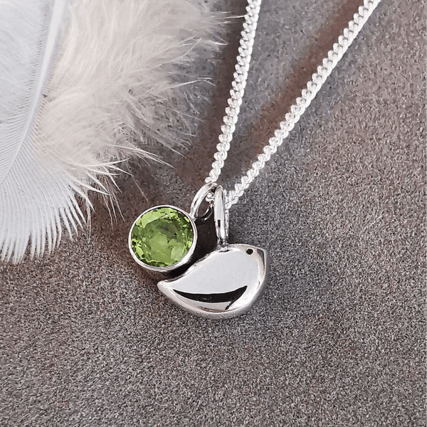 5mm Gemstone  Ash/Hair/ Robin  Memorial Pendant