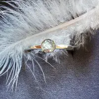5mm White Diamond Silver Memorial  Ring Ash VISIBLE
