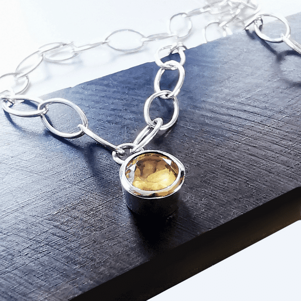 8mm Gemstone And Ash Memorial Necklace