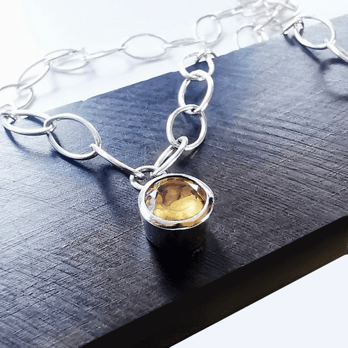8mm Gemstone And Ash Memorial Necklace
