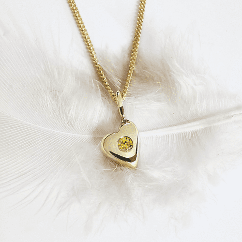 9ct Gold Heart Pendant For 2mm Heart In Diamond