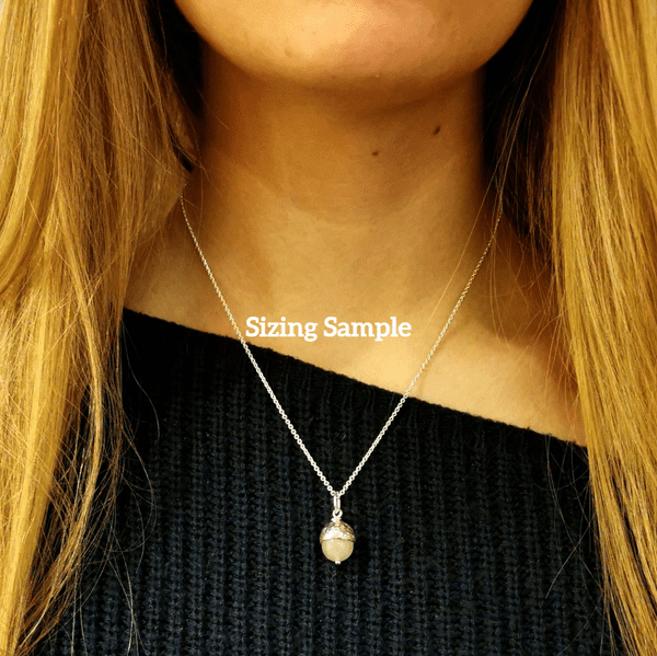 9ct Gold Tigers Eye Acorn Urn Pendant