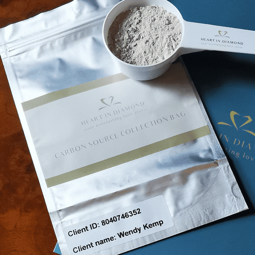 Ash or Hair is sent to Heart In Diamond Laboratory