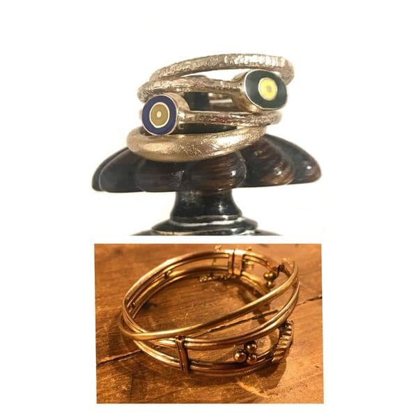 Commission Work - Recycling Old Gold Inherited Jewellery Into Contemporary Rings.