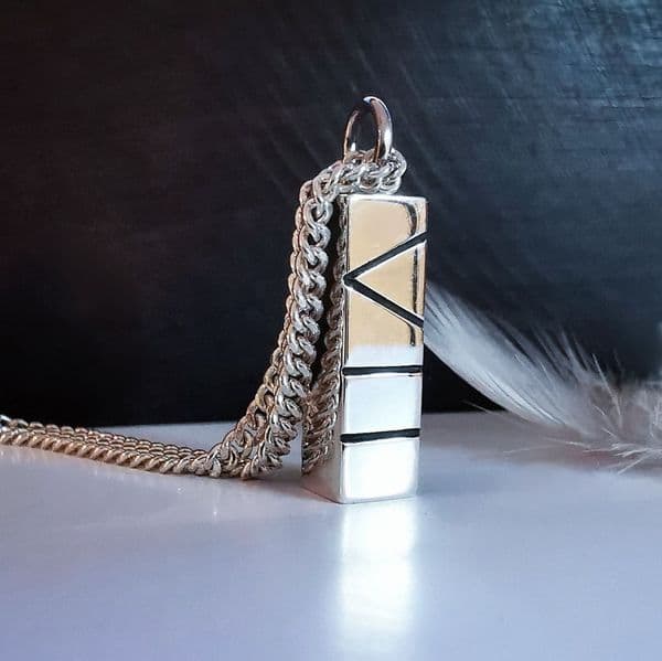 Personalised Birth Date Memorial Pendant For 2mm Heart In Diamond