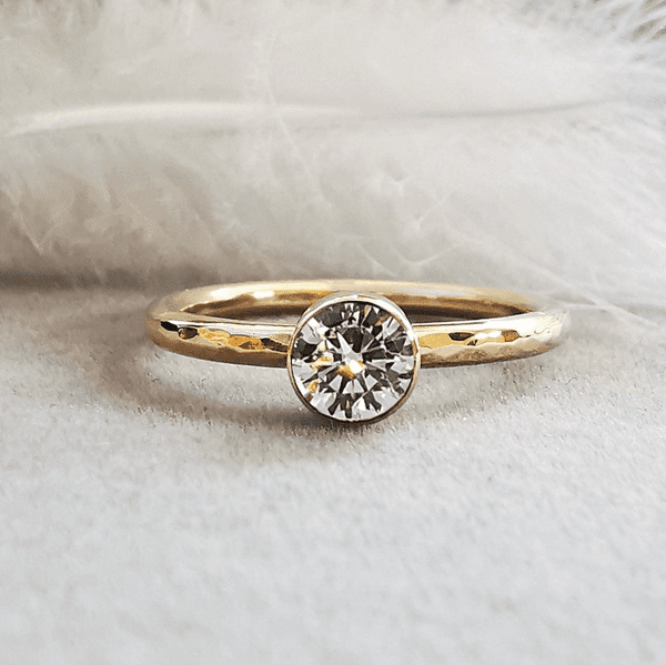 Special Price 5mm Diamond, Ash /Hair Hidden 9ct Gold Memorial Ring