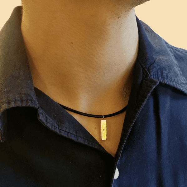 Textured Silver Pendant For 2mm  Heart In Diamond