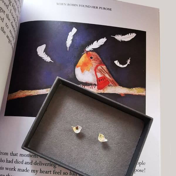 When Robin Found Her Purpose Signed Book And Robin Earrings
