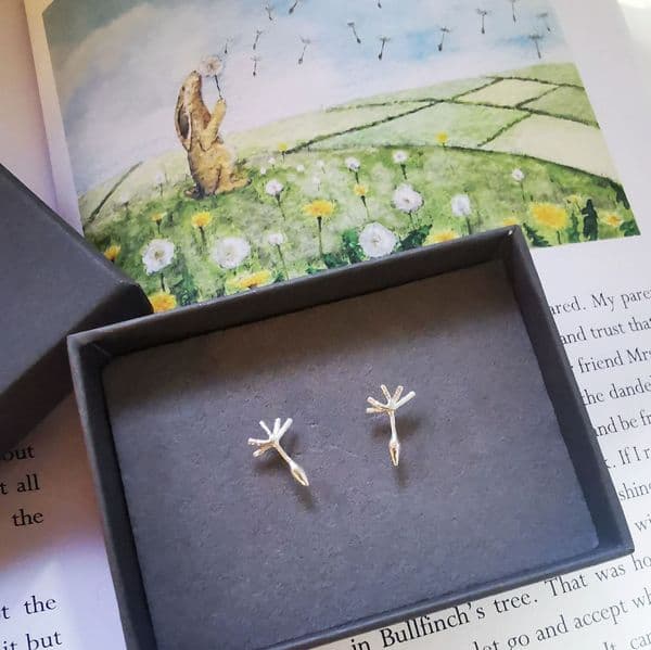 When The Birds Sang Louder Signed Book And Acceptance Dandelion Fluff Earrings
