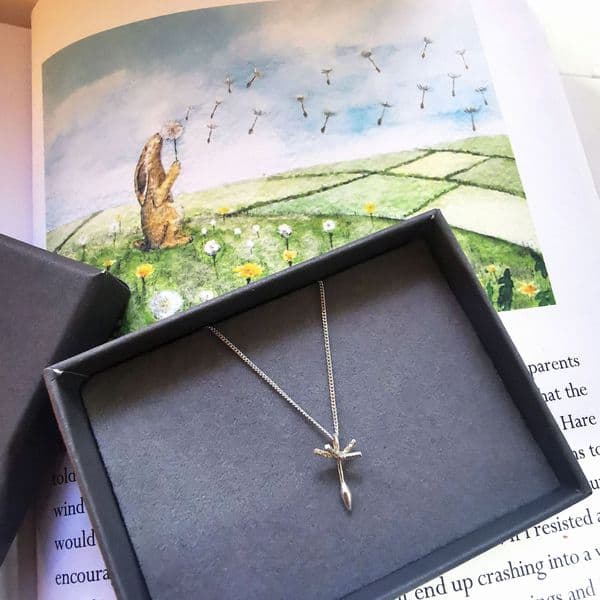 When The Birds Sang Louder Signed Book And Dandelion Fluff Pendant