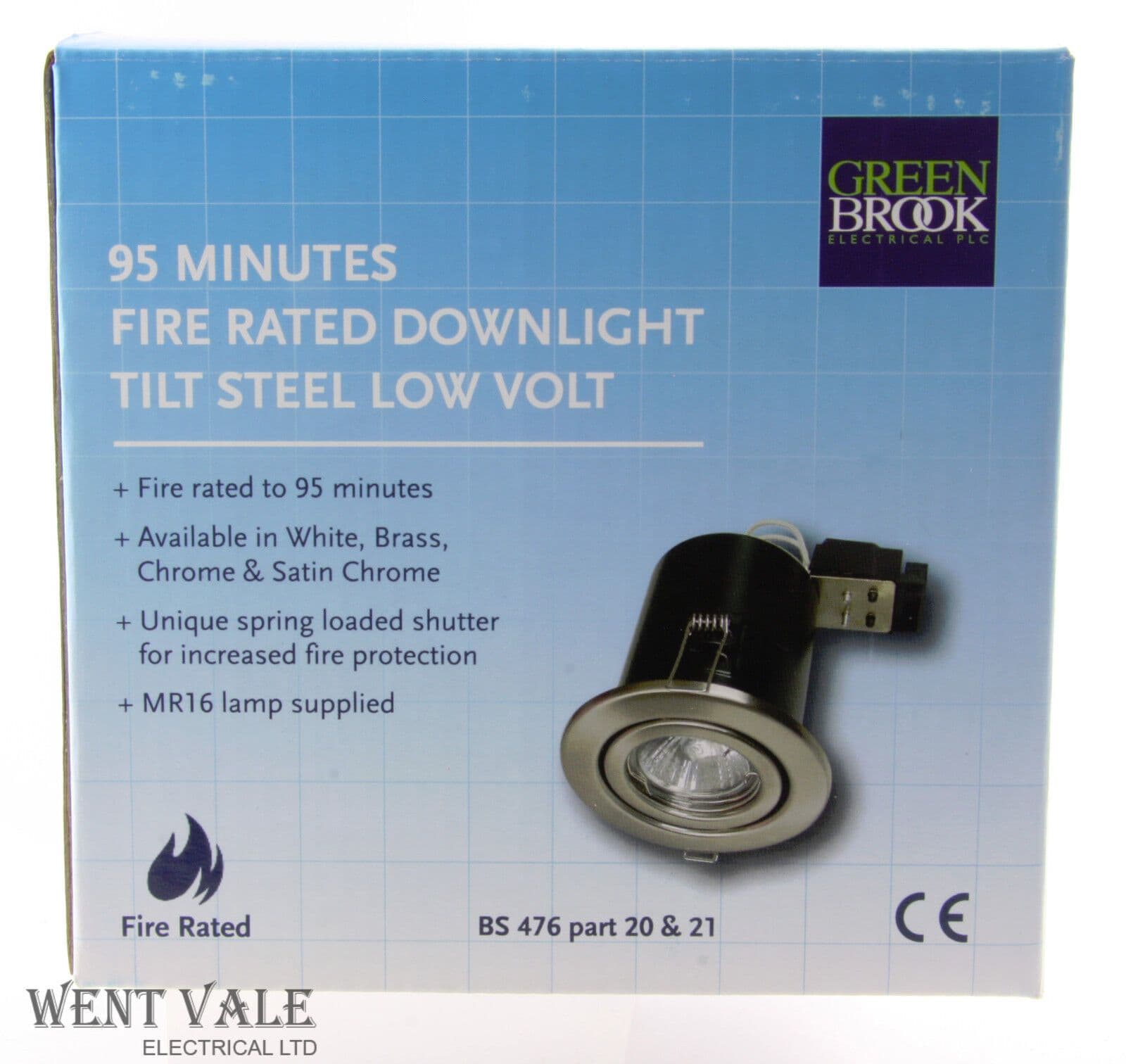 4 x Greenbrook P/Chrome 95 Minute Low Voltage Fire Rated Downlight With ...