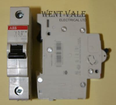 ABB System Pro M Compact  200 Series - S201M  - 6a Type C Single Pole MCB New