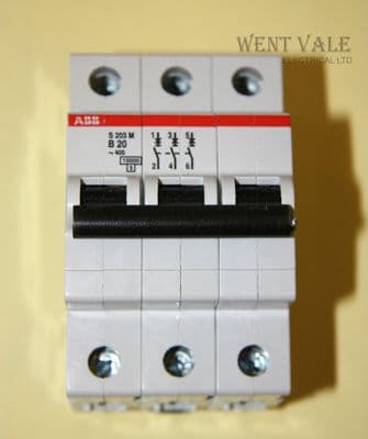 ABB System Pro M - S203M  - 20a Type B Triple Pole MCB New in Box