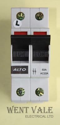 Alto - 63a Double Pole Switch Disconnector Used