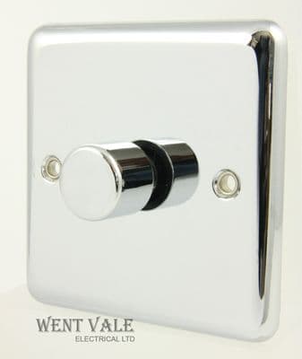 Alto Decorative AL7081 - Polished Chrome One Gang Two Way 60-400w Dimmer Switch