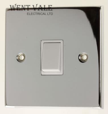 Alto Decorative Chrome - AL0816 - 6a One Gang Two Way Plate Switch New