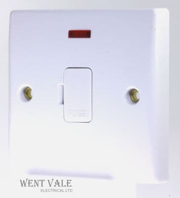 Alto White Moulded - AL8818 - 13a Unswitched Fused Connection Unit + Neon New