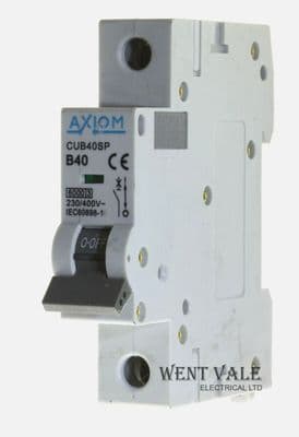 Axiom - CUB40SP - 40a Type B Single Pole MCB Used