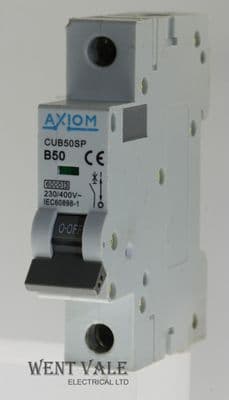 Axiom - CUB50SP - 50a Type B Single Pole MCB Unused
