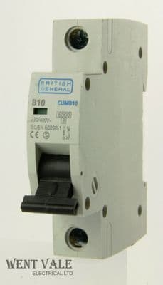 BG British General - CUMB10 - 10a Type B Single Pole MCB Unused
