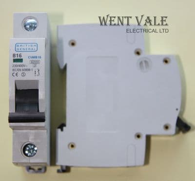 BG British General - CUMB16 - 16a Type B Single Pole MCB Unused