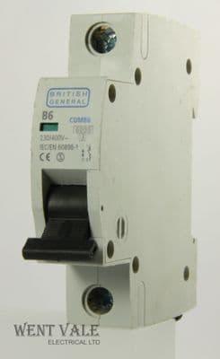 BG British General - CUMB6 - 6a Type B Single Pole MCB Unused