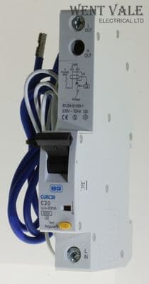 BG British General - CURC20 - 20a 30mA Type C Single Pole RCBO Unused