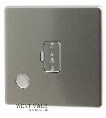 BG Decorative Screwless Flat Plate  FBS55 13A Unswd Fused Connection Unit + F/O