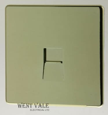 BG Decorative Screwless Flat Plate - FPBBTM1 - 1 Gang Master Telephone Socket